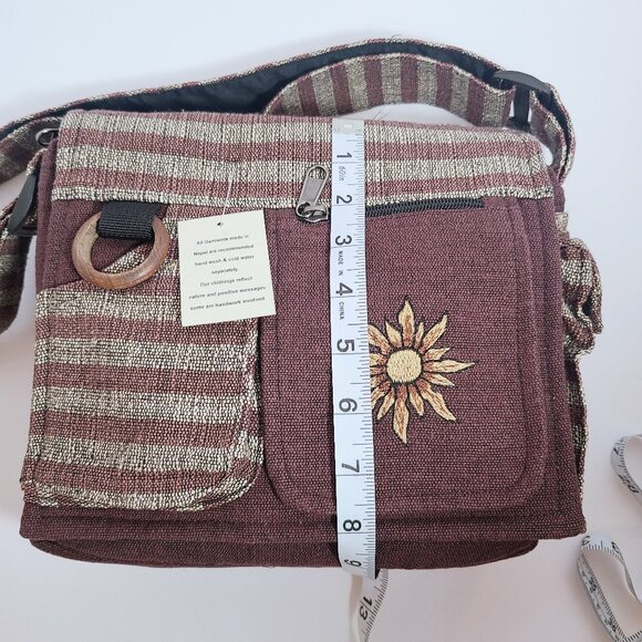 Boho Sunflower Embroidered Satchel - New with Tags 🌻 - Picture 8 of 12